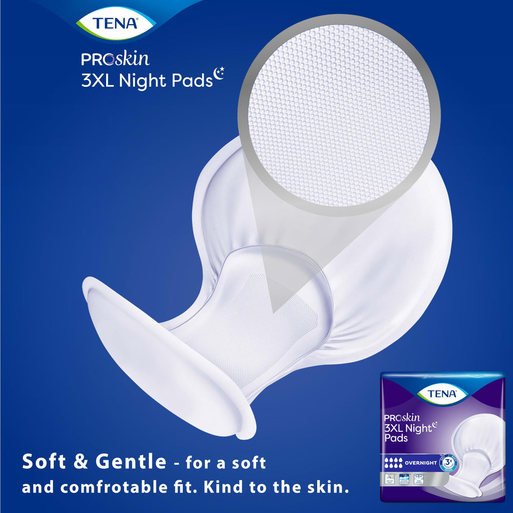 TENA open pack with multiple pads visible offering convenience and value