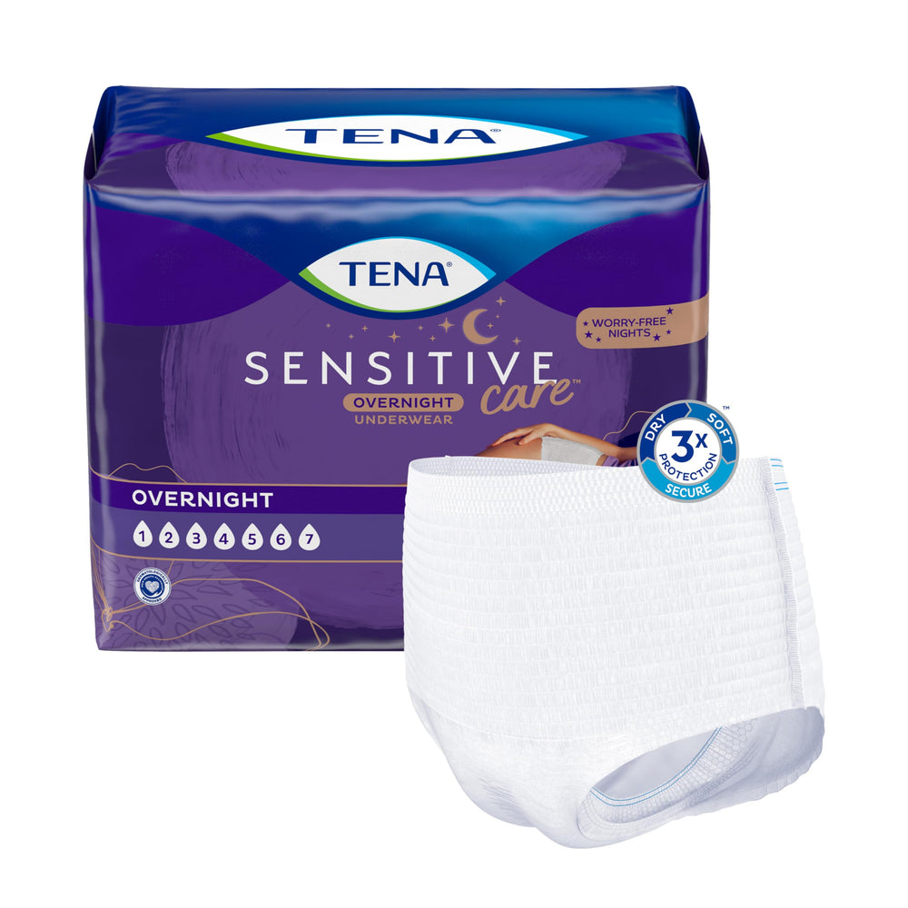 TENA rear absorbency zone close-up demonstrating extra back coverage