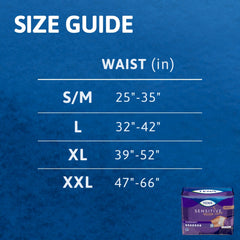 TENA underwear in use on bed illustrating nighttime leak protection
