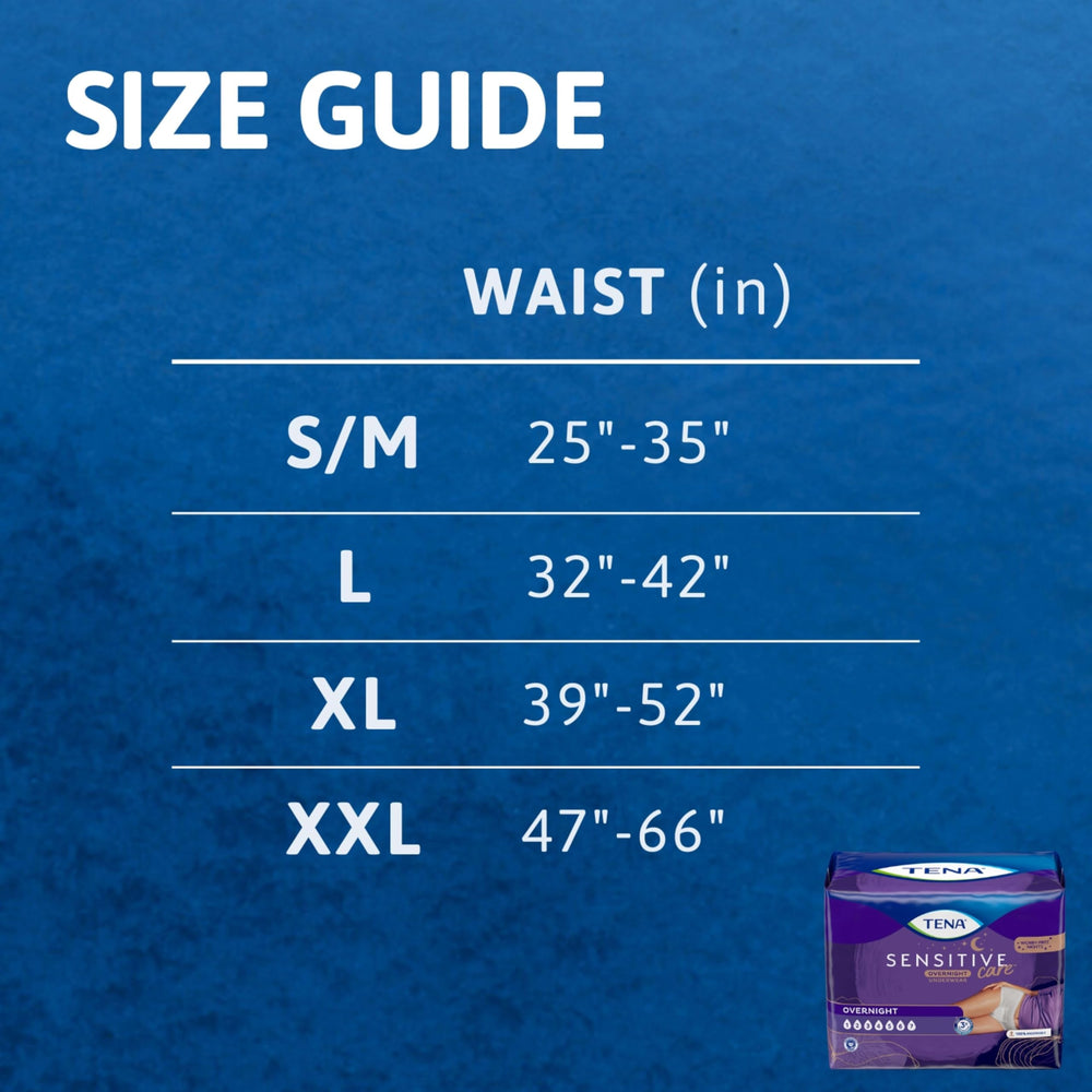 TENA Sensitive back panel close-up illustrating enhanced absorbency benefit