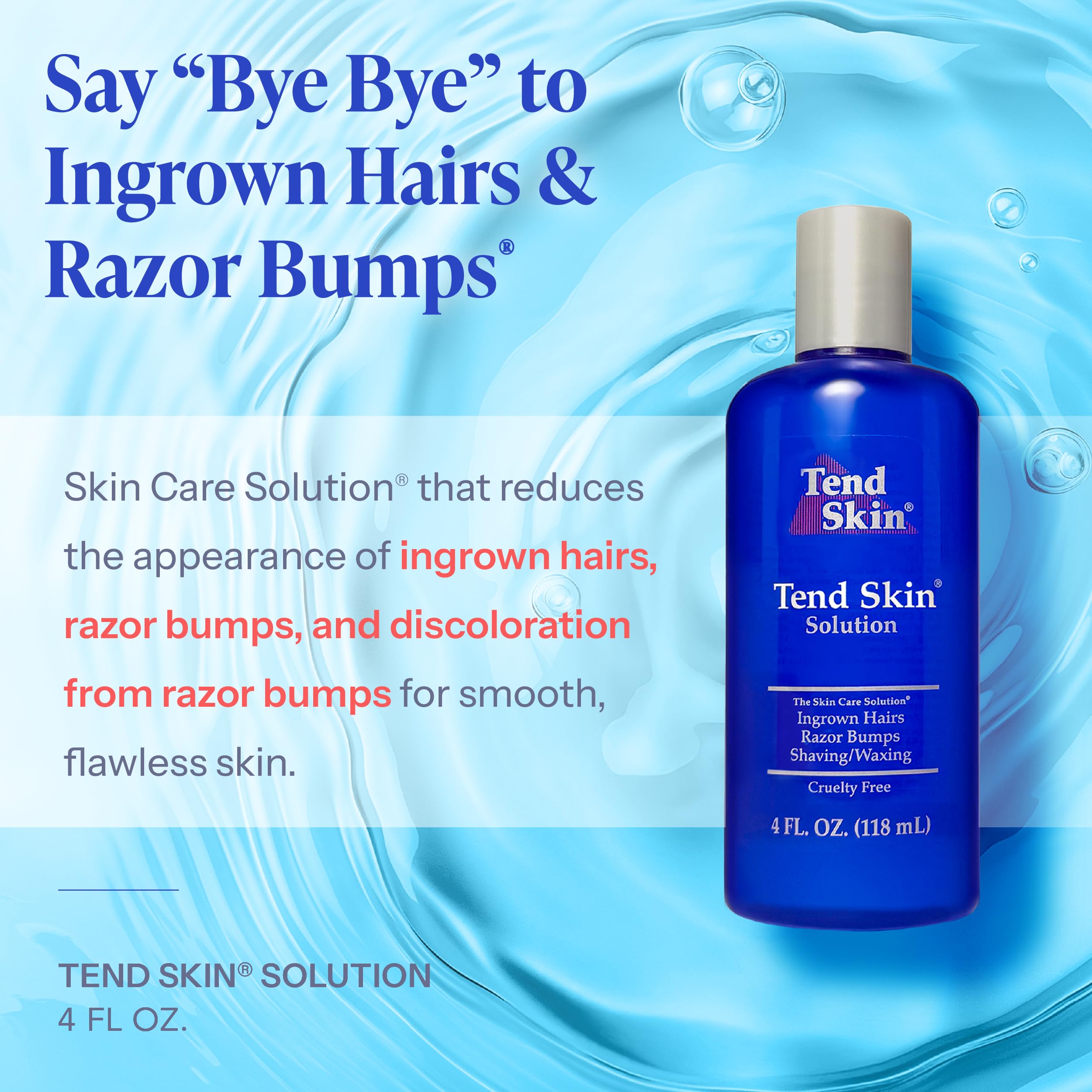 Tend Skin closeup of dropper applying solution for quick soothing benefit