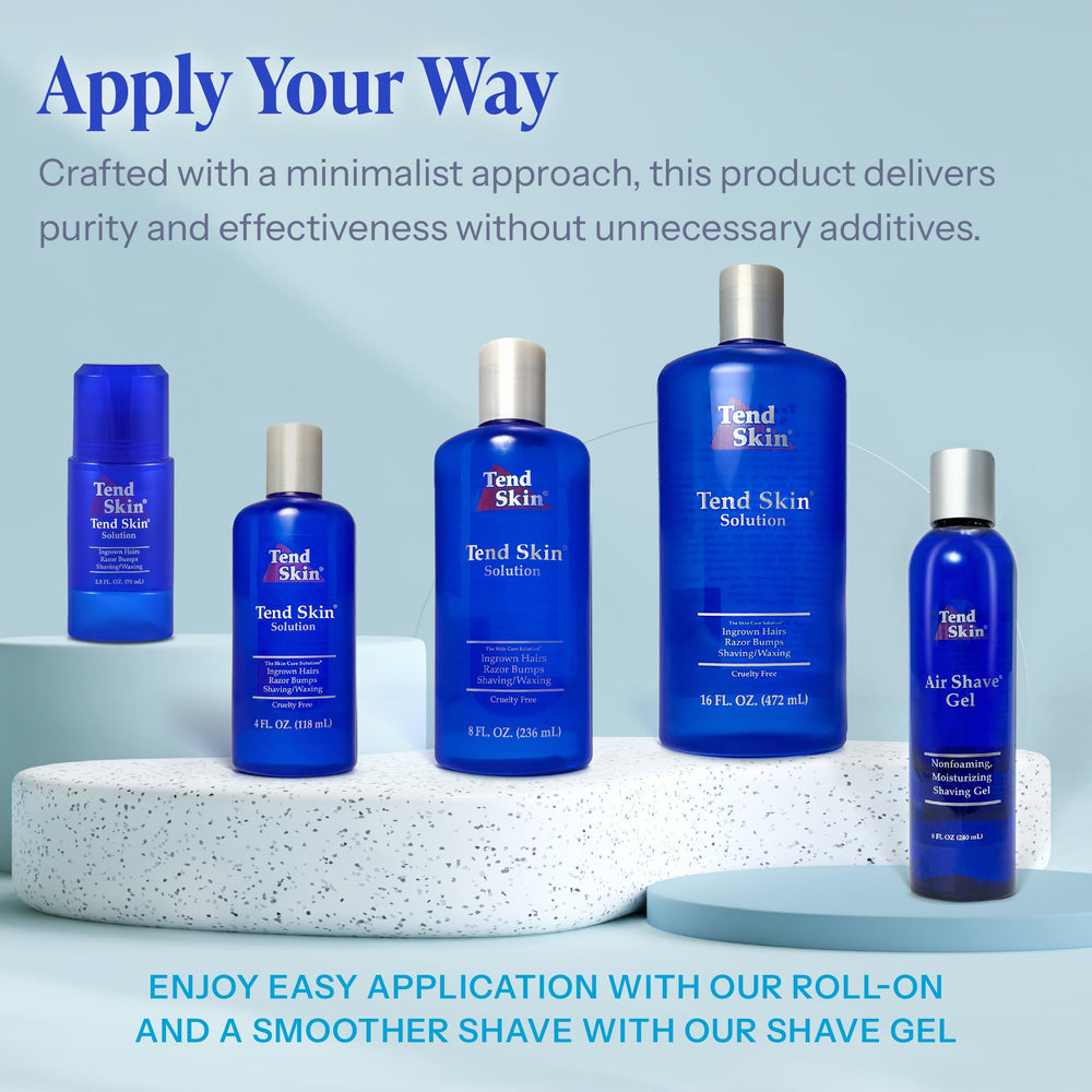 Tend Skin label close-up highlighting ingredients and minimalist formulation