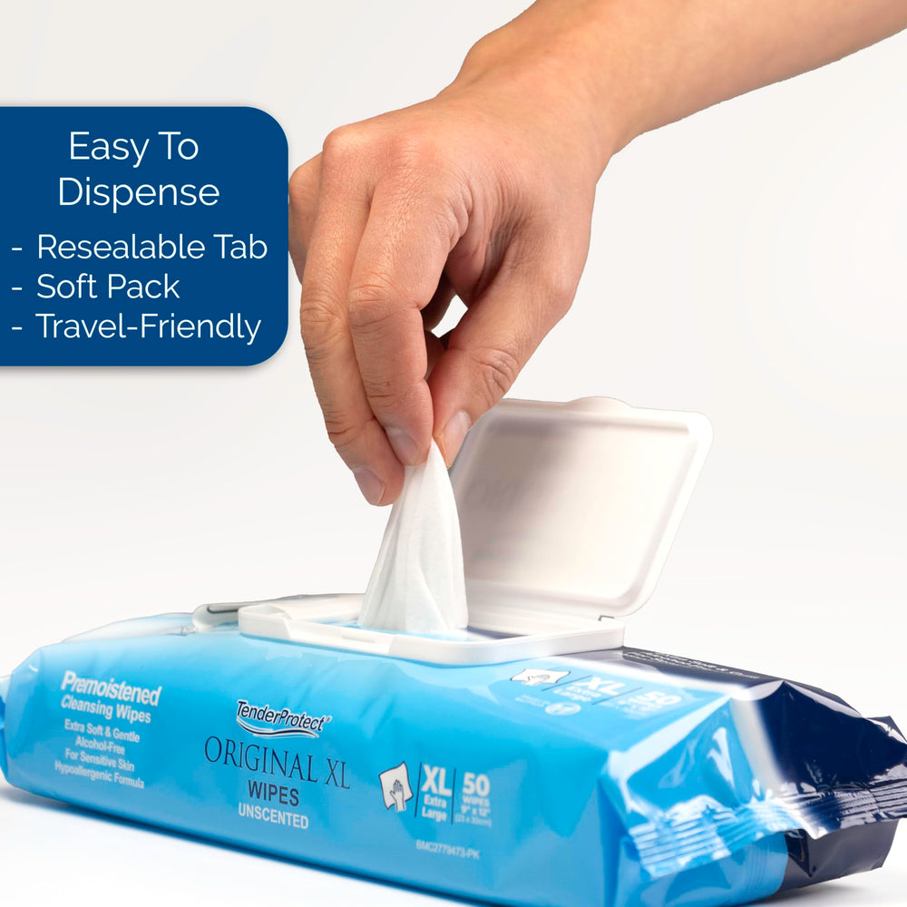 TenderProtect ingredient label highlighting aloe and lanolin soothing