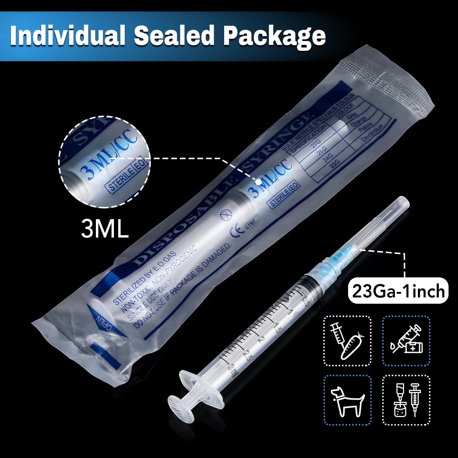 TENKAIWICK clear barrel close-up with graduated markings for precise dosing