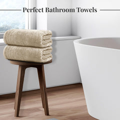 Tens Towels neatly folded stack on shelf demonstrating organized storage