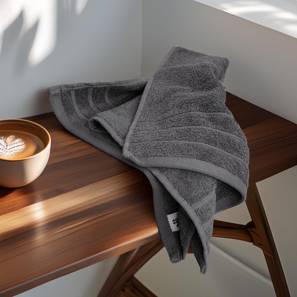 Tens Towels label with OEKO-TEX tag highlighting responsible manufacturing