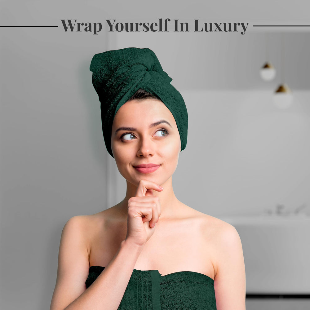 Tens Towels hanging on bathroom rail displaying lightweight drape and easy care benefit