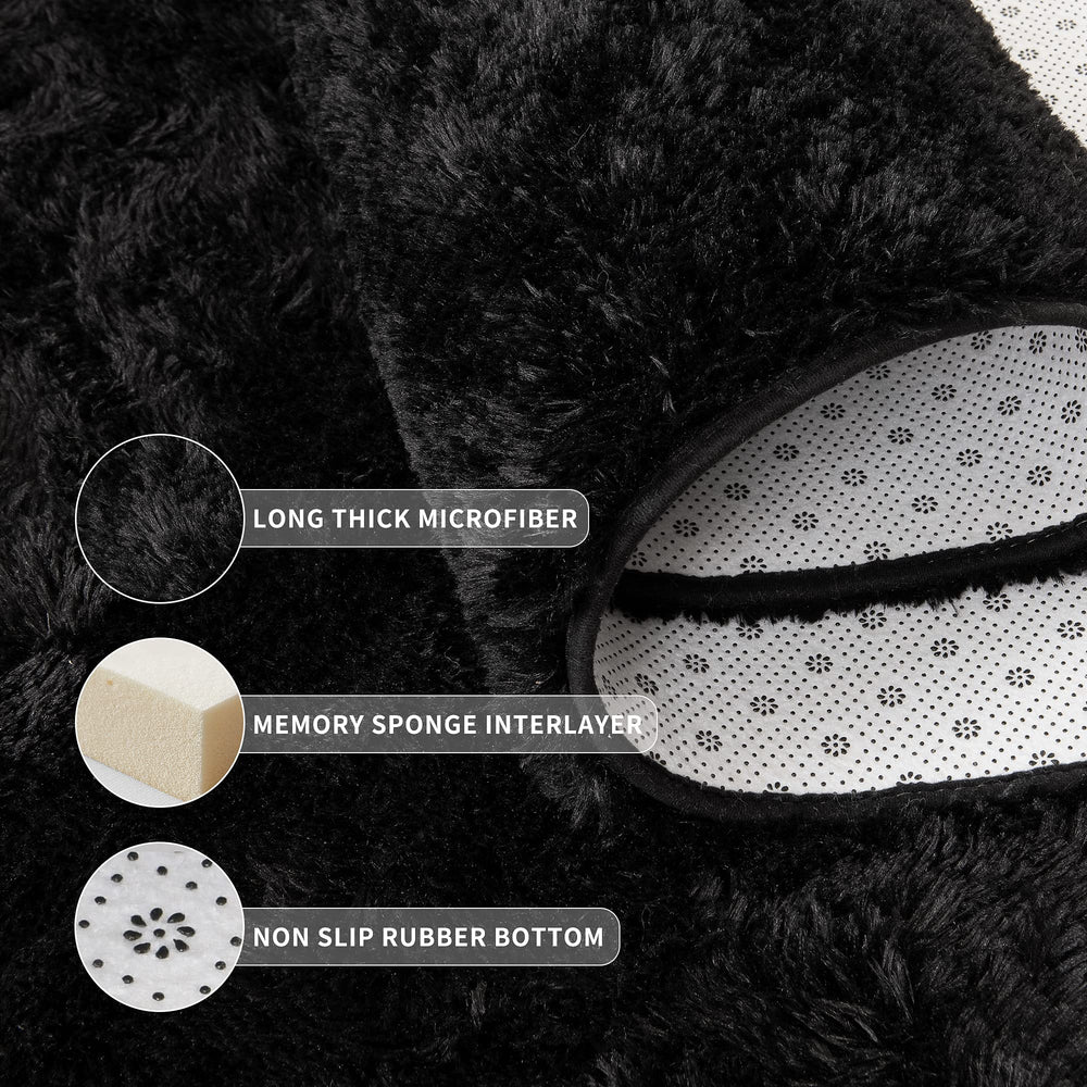 Tepook rug under coffee table defining seating area and sound-dampening benefit