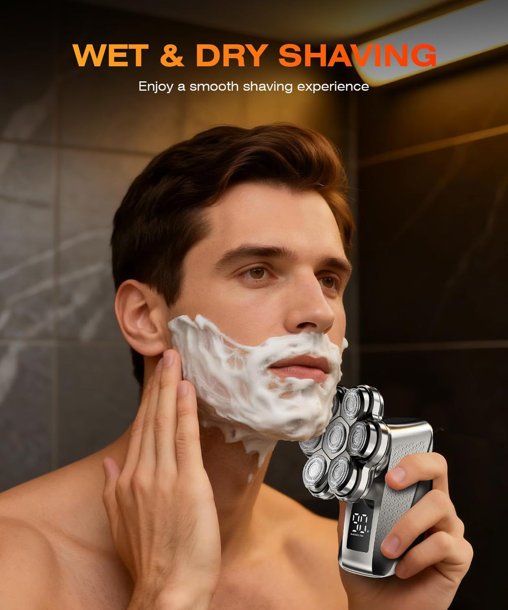 TEPOTZ used in a shower showing wet shave capability and time-saving benefit