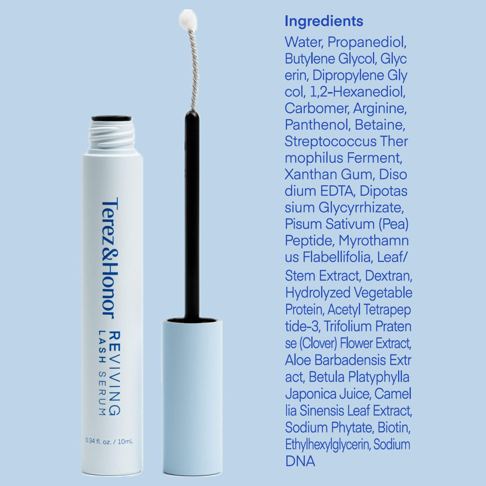 TEREZ & HONOR made in Korea ingredient tube detail emphasizing biotech-grade formulation benefit