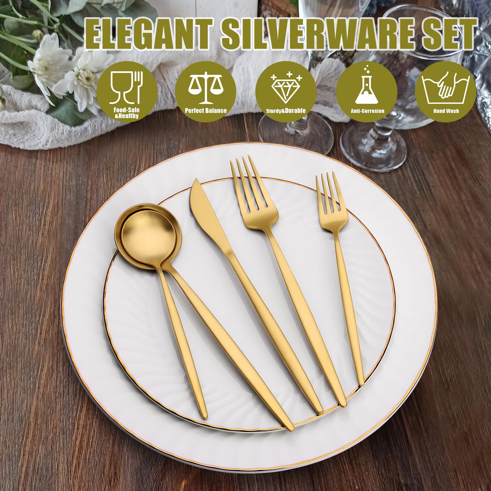 Terlulu full table setting with flatware elevating a modern dinner scene