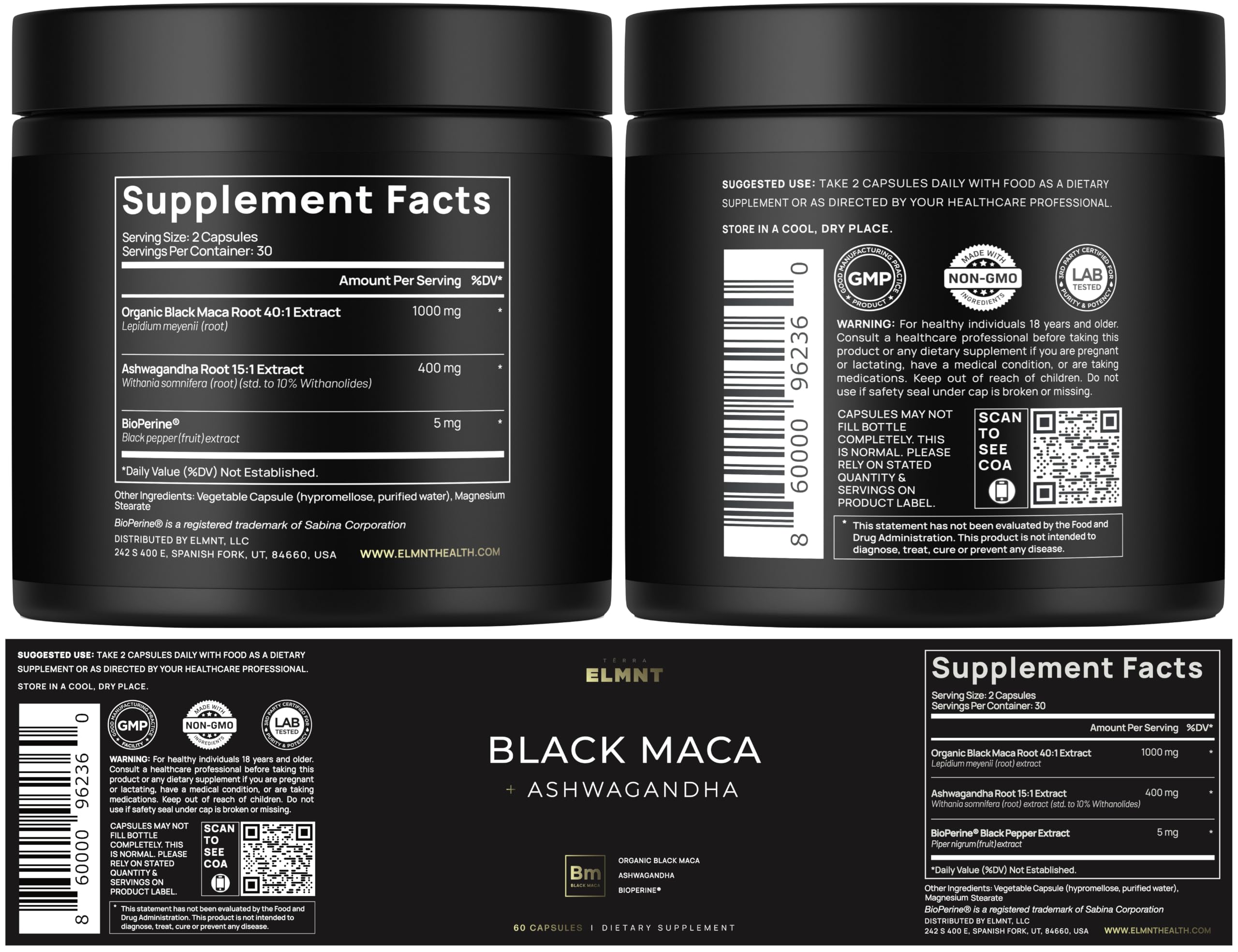 TERRA ELMNT capsules in hand showing practical serving size