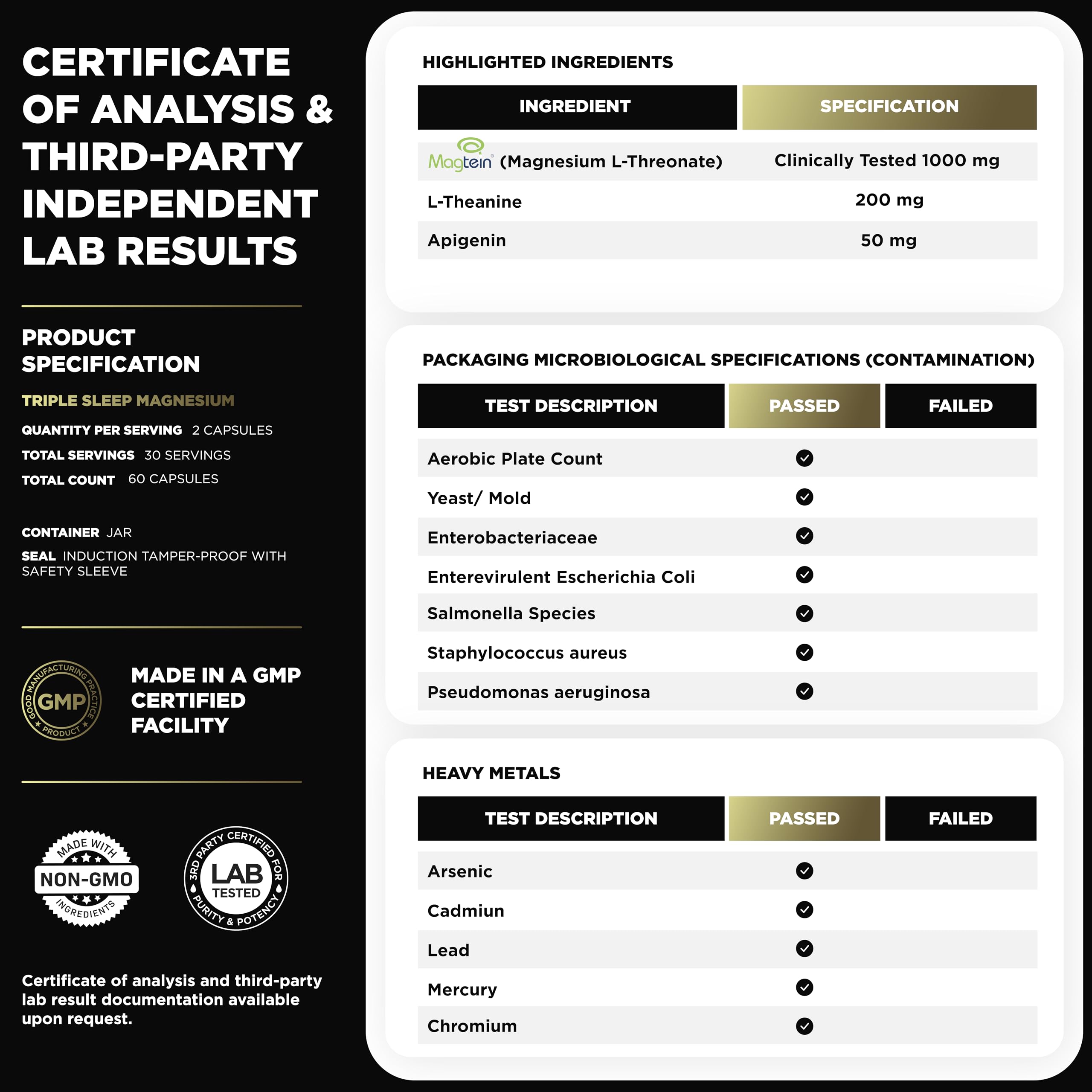 TERRA ELMNT third‑party lab quality seal illustrating purity and testing