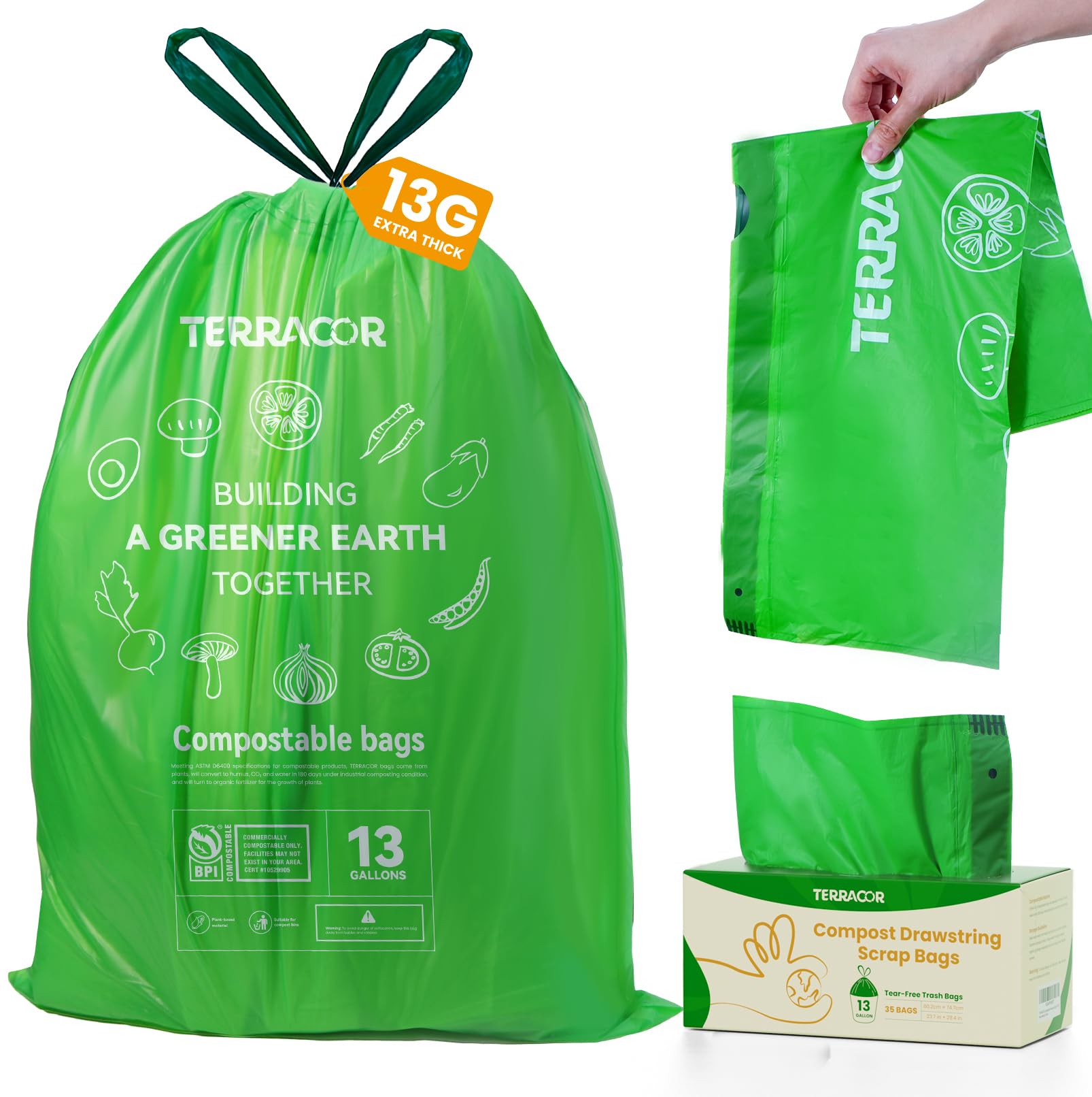 TERRACOR front packaging showing bag roll and features for easy identification