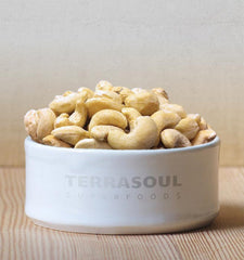 Terrasoul Superfoods bag next to measuring cup displaying 2 lb size for portion planning