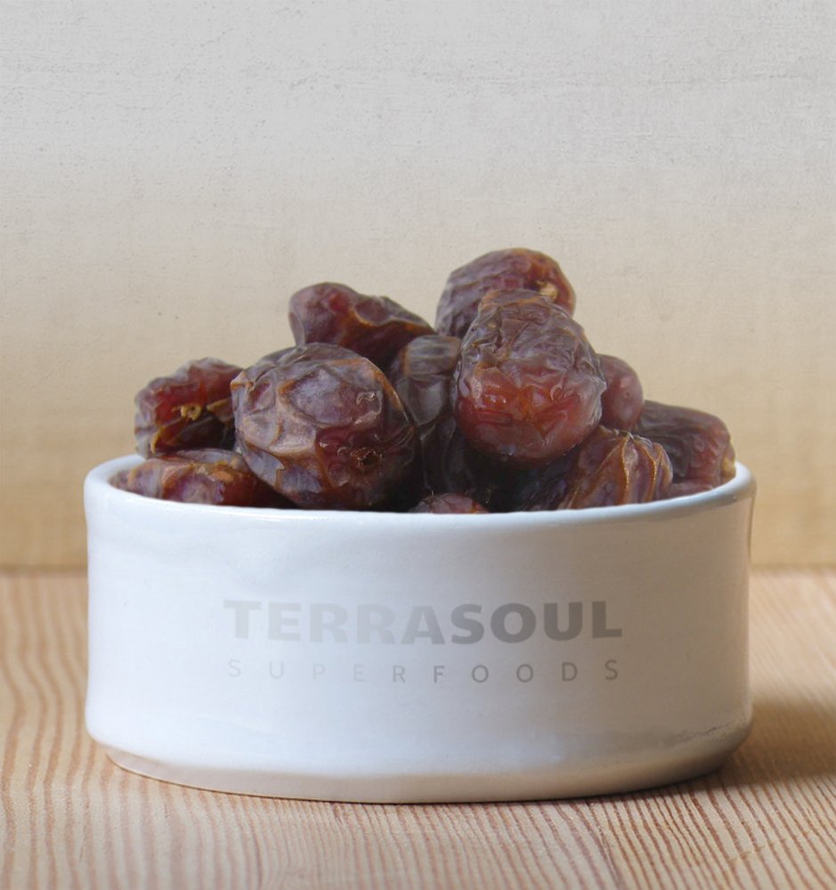 Terrasoul Superfoods chopped dates in bowl for baking offering natural sweetness