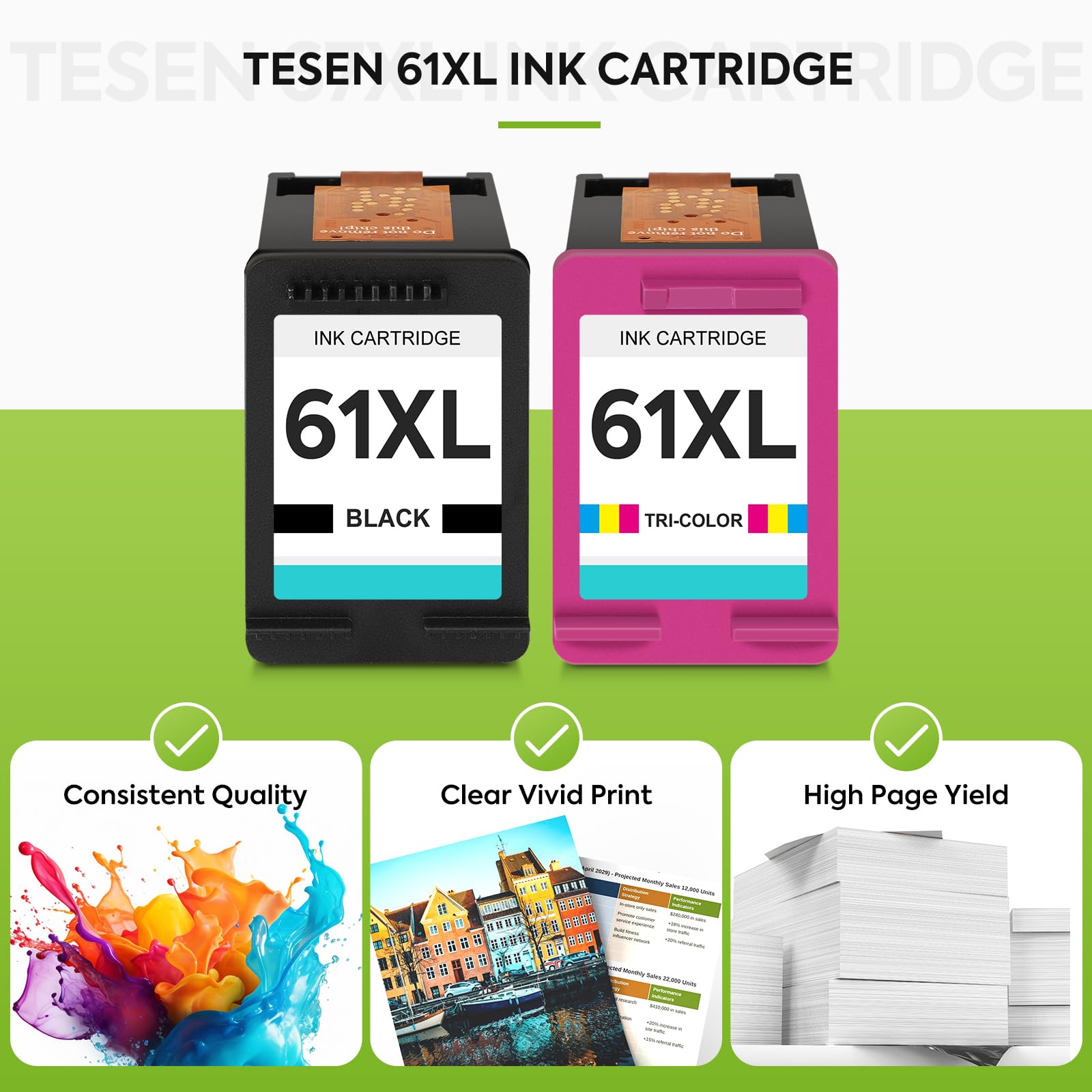 TESEN 61XL tri-color sample photo showing vibrant color reproduction
