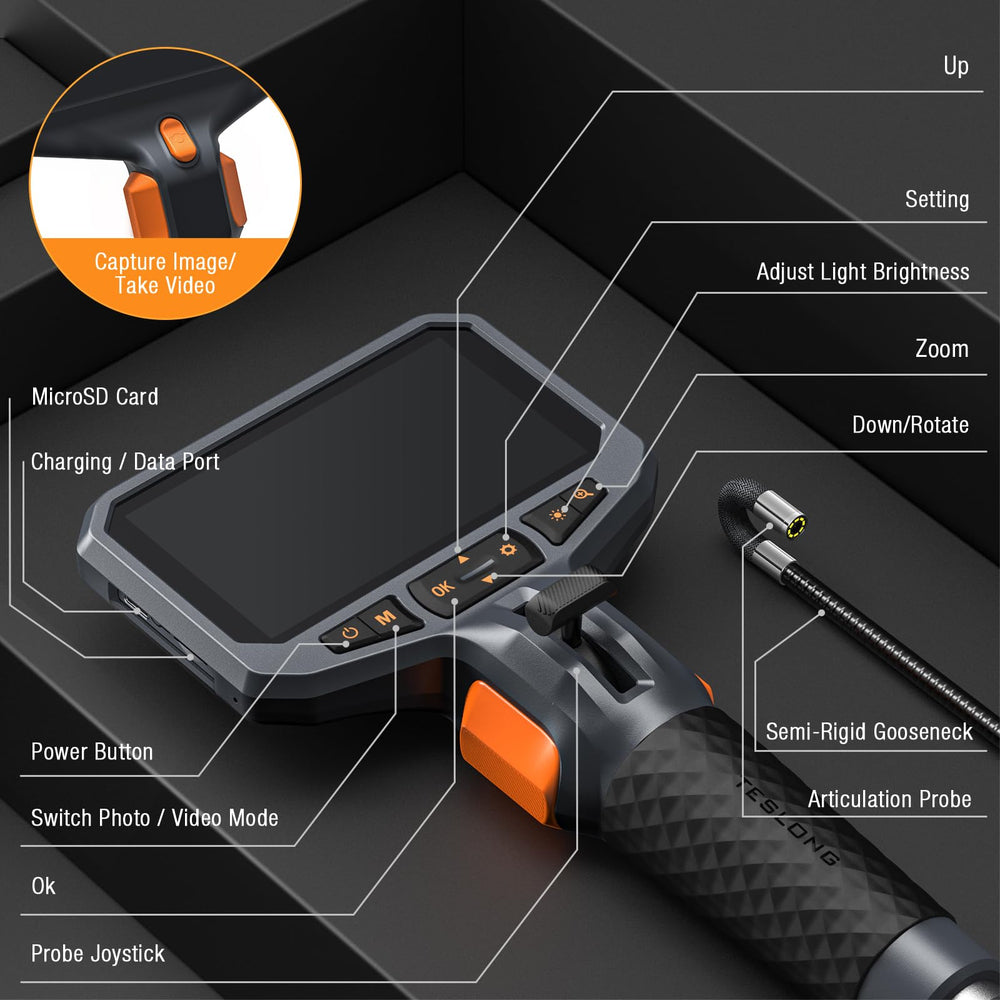 Teslong inspecting HVAC duct interior improving maintenance accuracy benefit