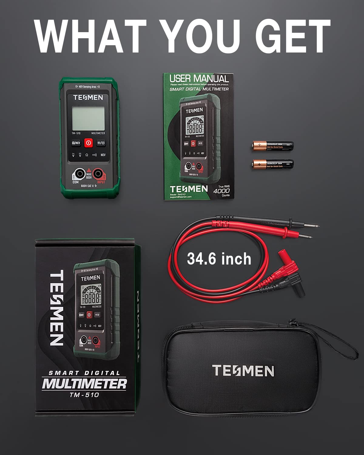 TESMEN TM-510 held in hand for scale, compact and pocket-friendly design