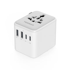 TESSAN front view showing compact adapter and ports for easy travel charging