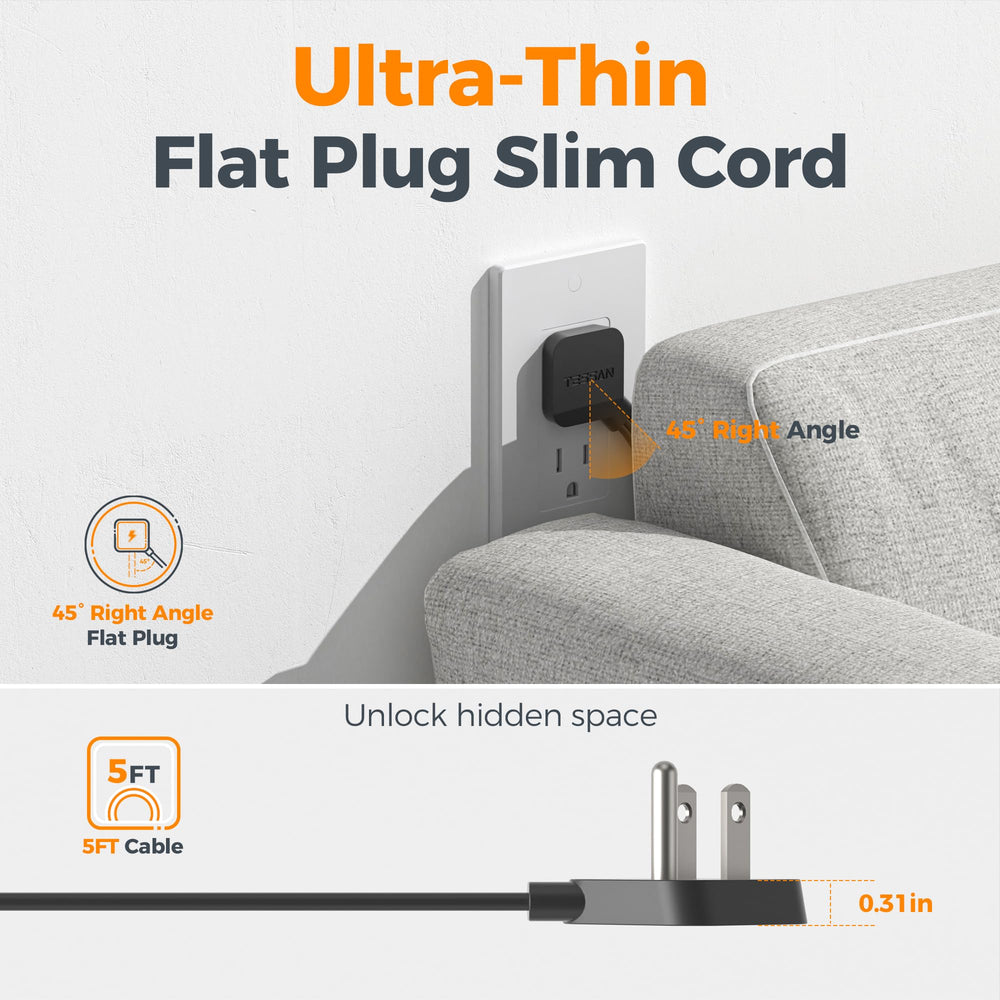 TESSAN underside with mounting holes to securely mount and save desktop space