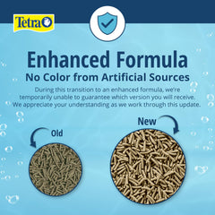 Tetra ReptoMin sticks floating in aquarium water for easy surface feeding