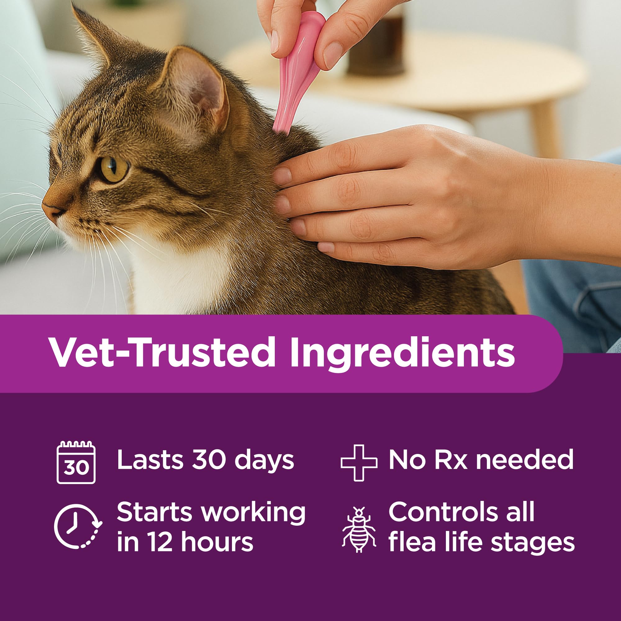 TevraPet proof of waterproof formula shown after light bathing benefit