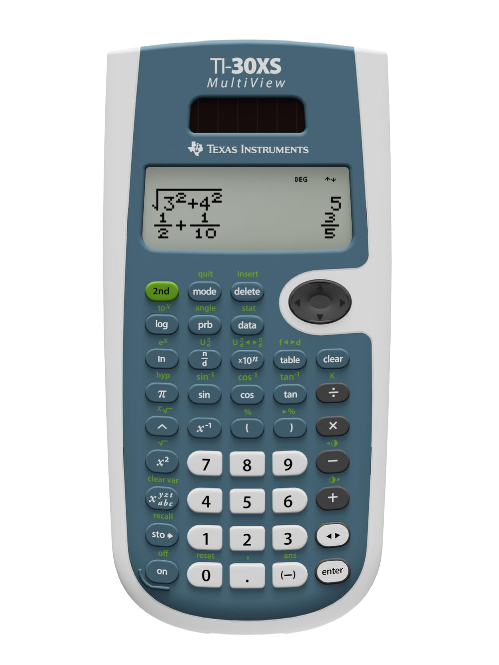 Texas Instruments TI-30XS front view showing four-line MultiView display for clear comparisons