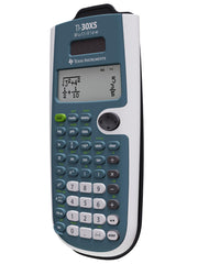 Texas Instruments TI-30XS key detail highlighting dedicated fraction and toggle keys for speed