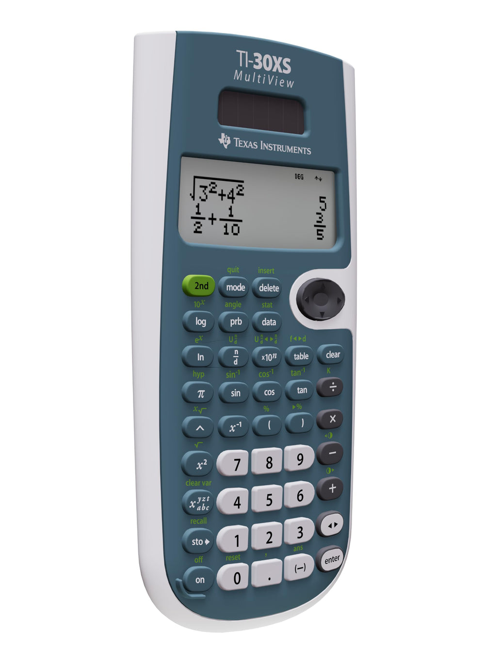 Texas Instruments TI-30XS on a study desk with notes illustrating everyday study readiness