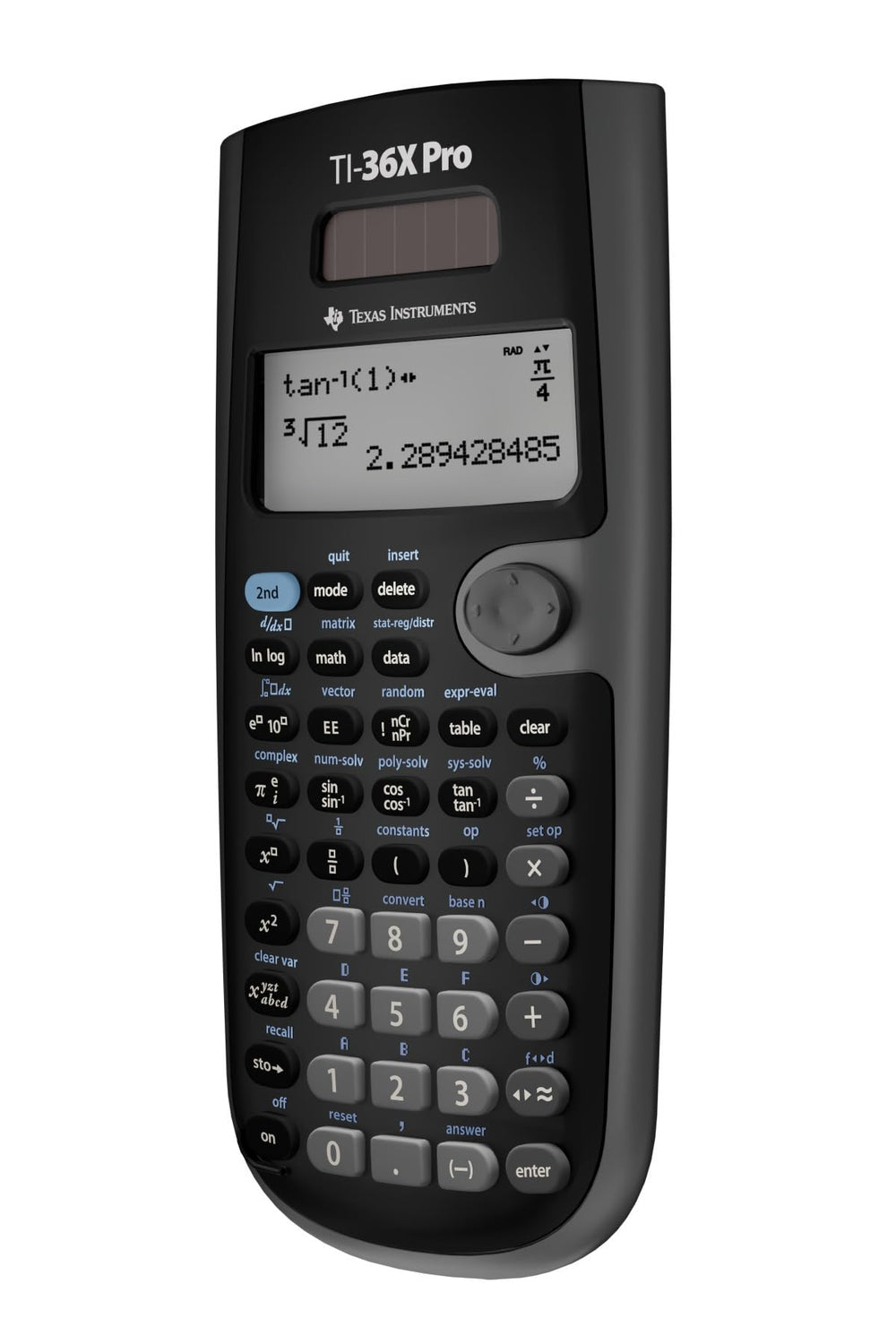 Texas Instruments TI-36X Pro MultiView display showing MathPrint for clearer textbook-style math