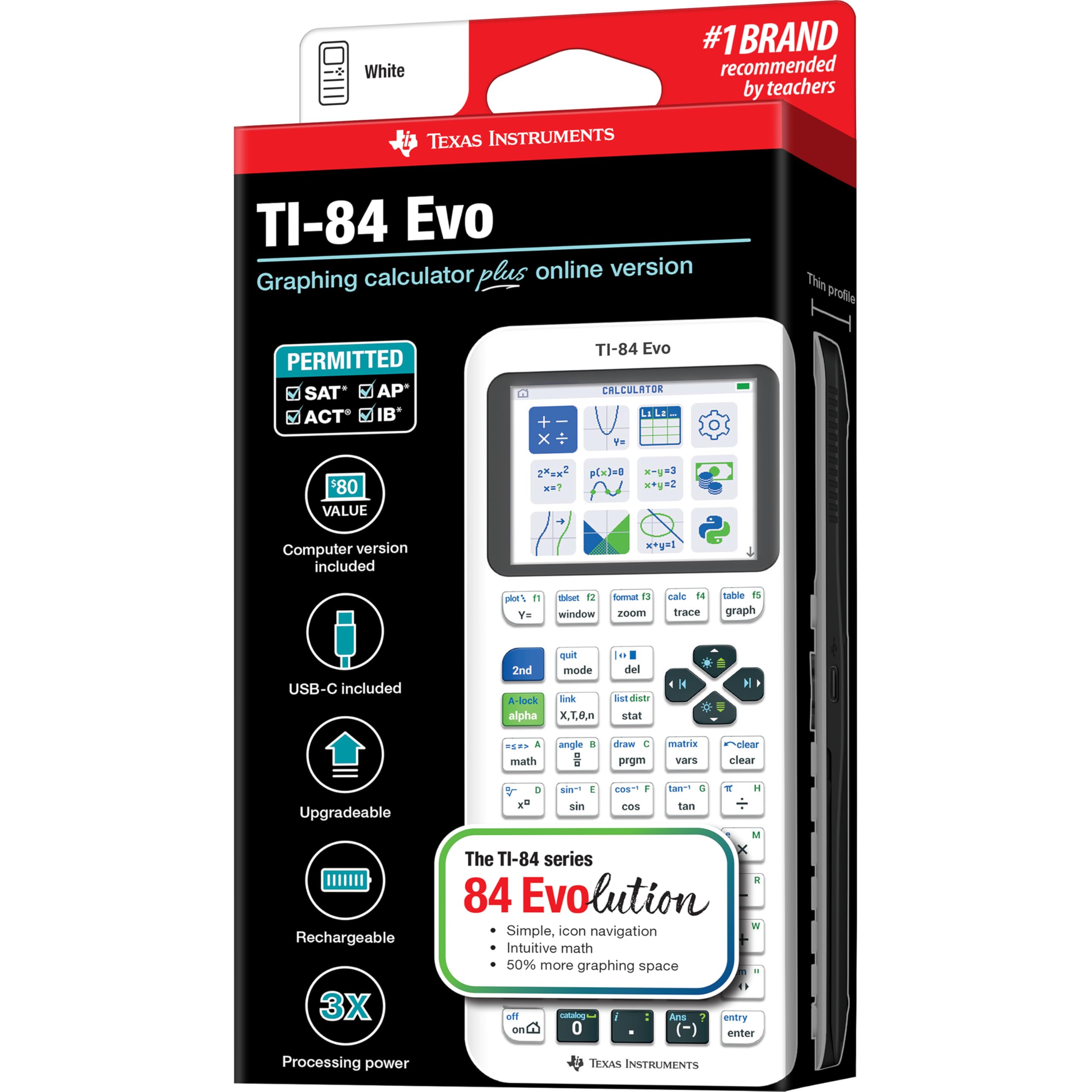 Texas Instruments TI-84 Evo durability concept showing rugged build for everyday school use