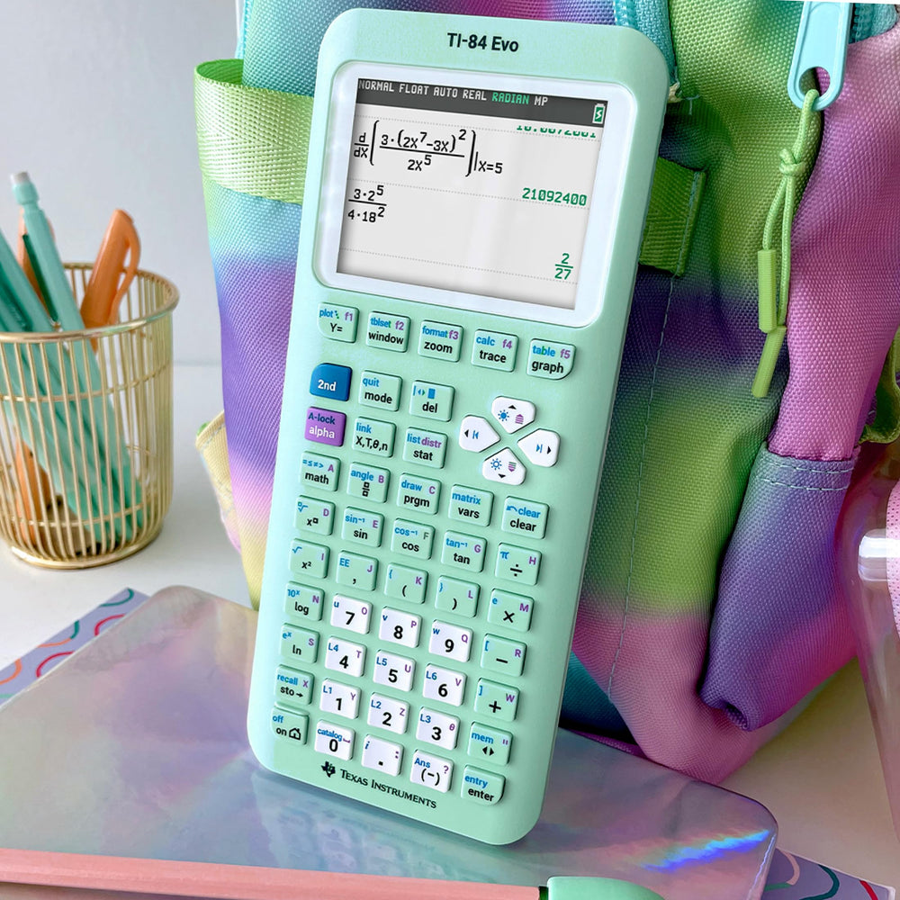 Texas Instruments TI-84 Evo in use in a classroom demonstrating quick graphing performance