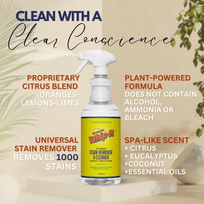 THE AMAZING WHIP-IT removing a carpet spot illustrating targeted stain lifting