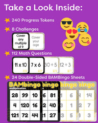 THE BAMBINO TREE bingo boards showing number grids to boost fact recall