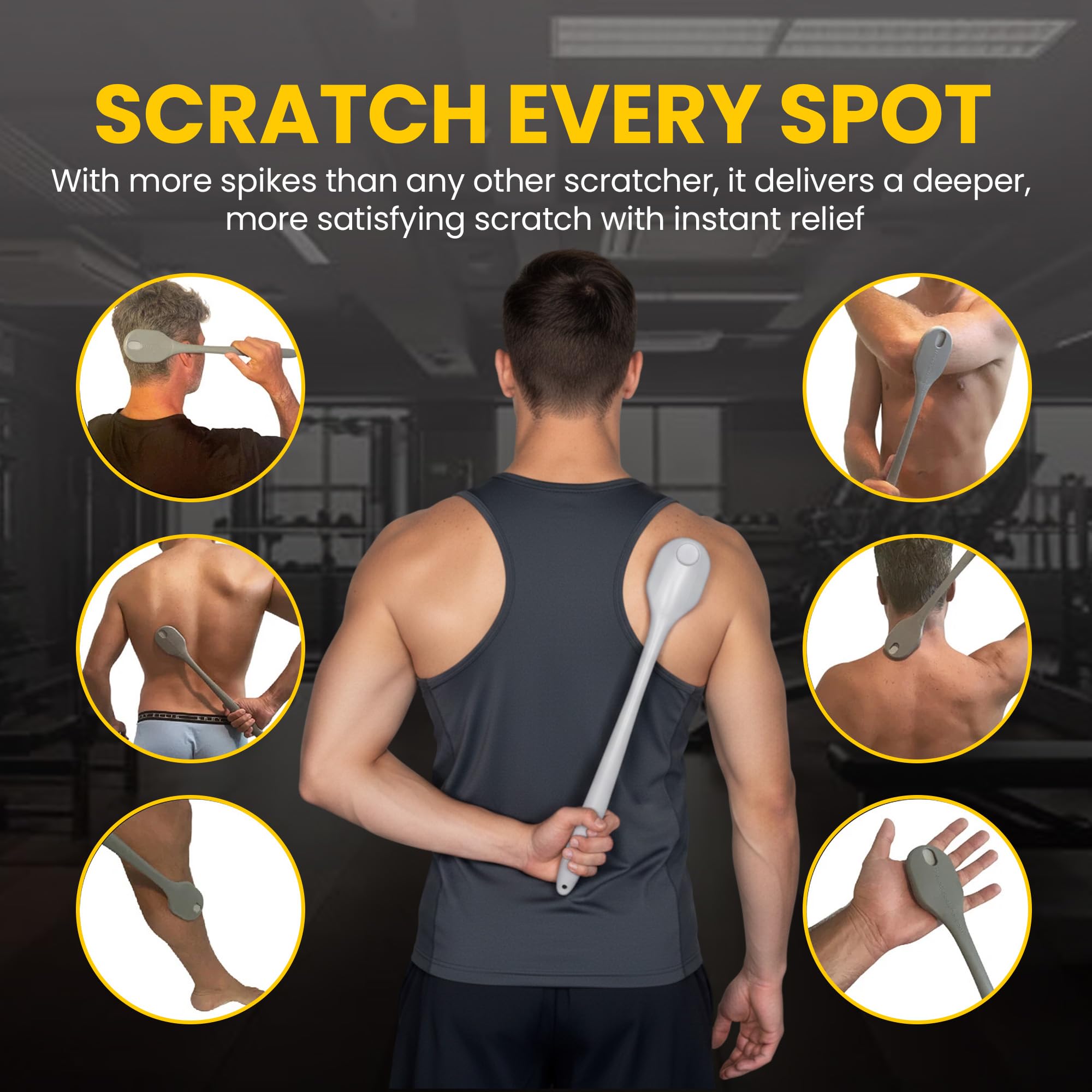 The Body Scratcher soft head closeup highlighting gentle flexible bristles for sensitive areas