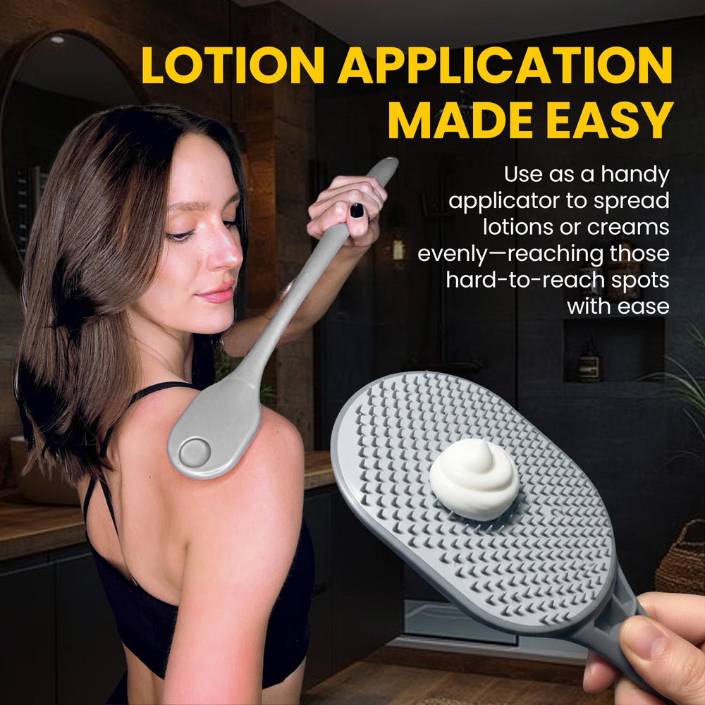 The Body Scratcher stored in a bathroom lifestyle scene showing convenience and everyday use