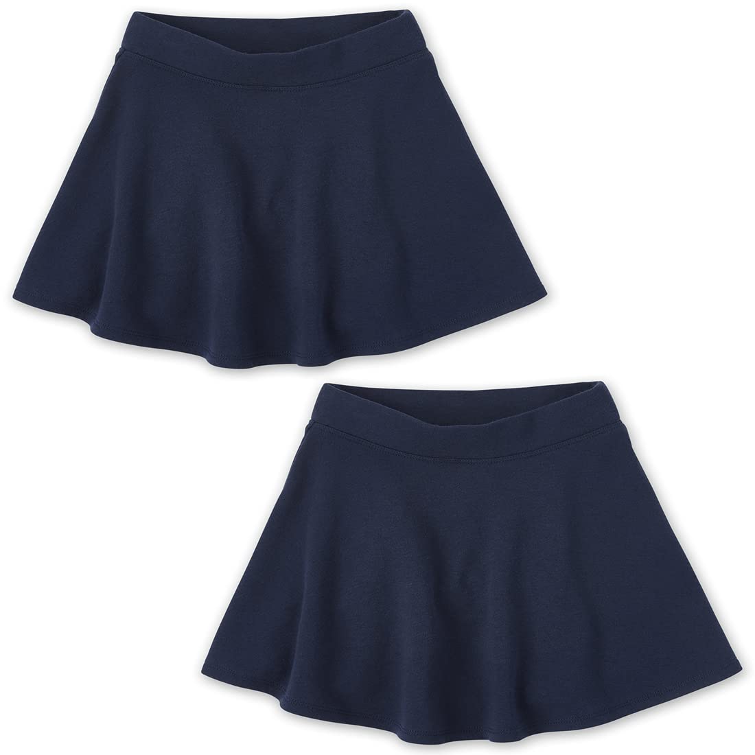 The Children's Place front view of tidal skort two-pack shows sporty look and coordination