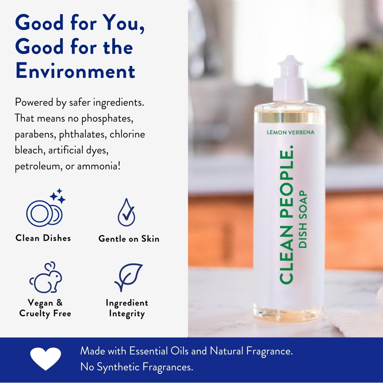 THE CLEAN PEOPLE close-up of label highlighting natural ingredients and scent