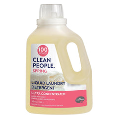 THE CLEAN PEOPLE front bottle showing spring scent and size benefit