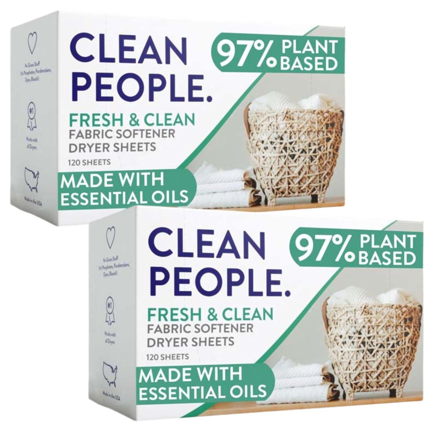 THE CLEAN PEOPLE front packaging shows 240-count pack and eco benefits