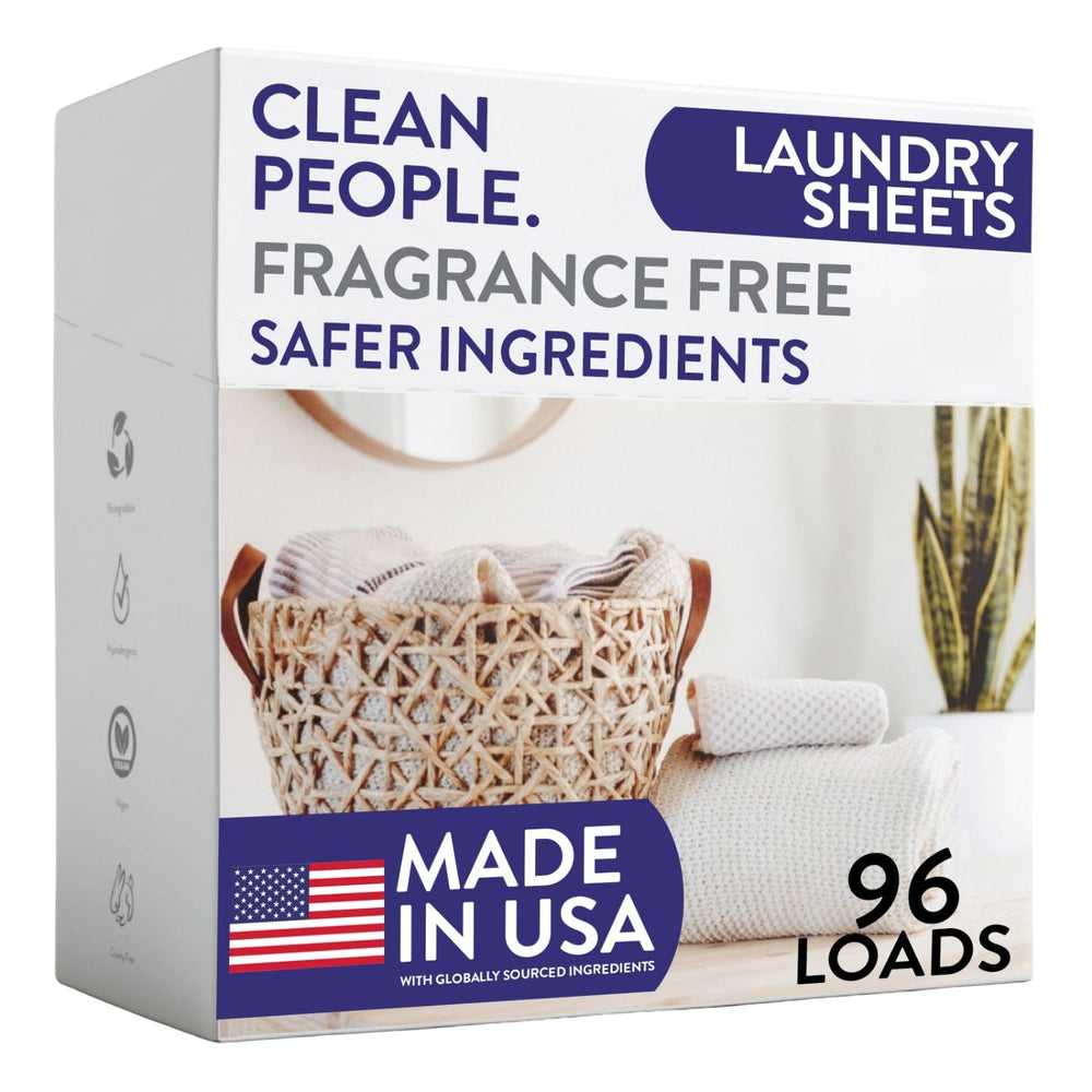 THE CLEAN PEOPLE front packaging showing recyclable paper and 96-pack benefit