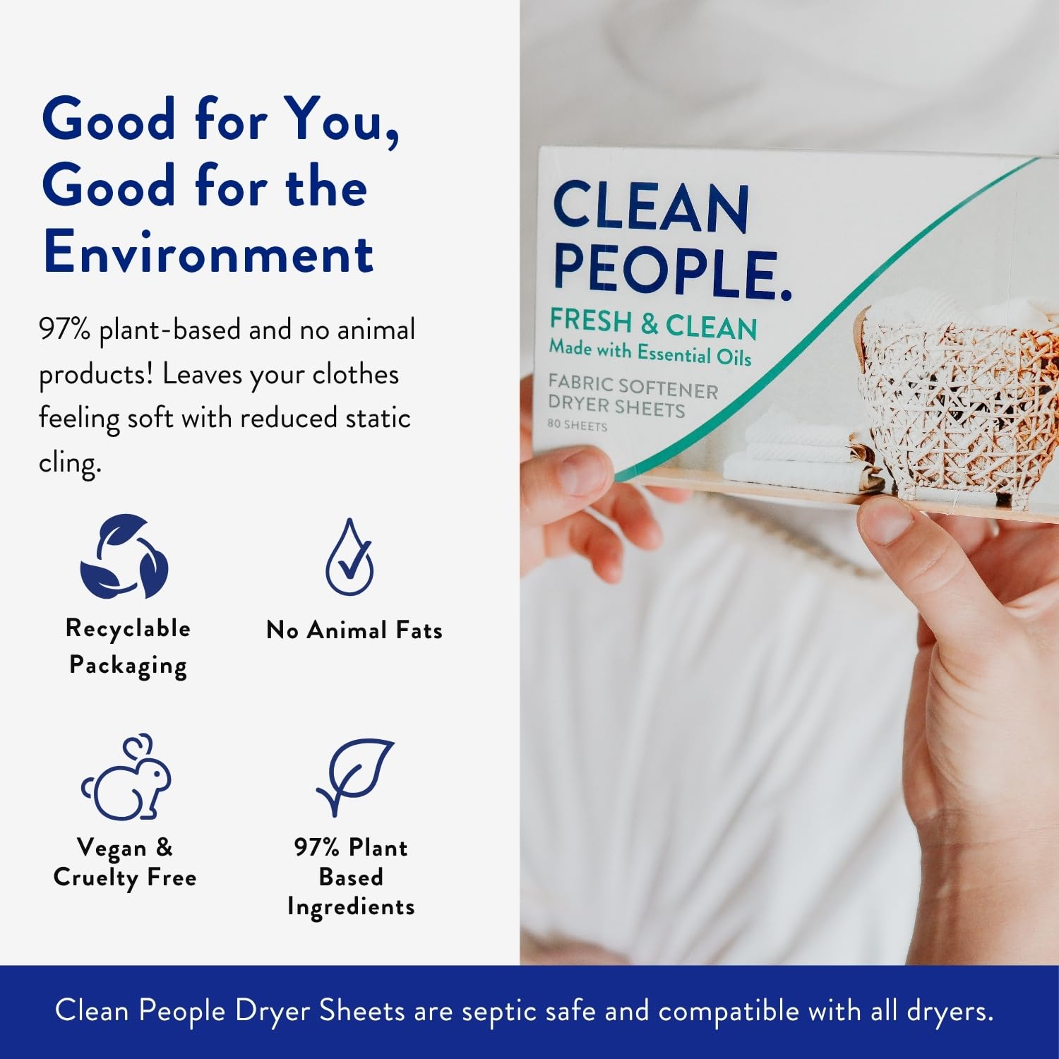 THE CLEAN PEOPLE label and ingredients panel showing plant-based formula