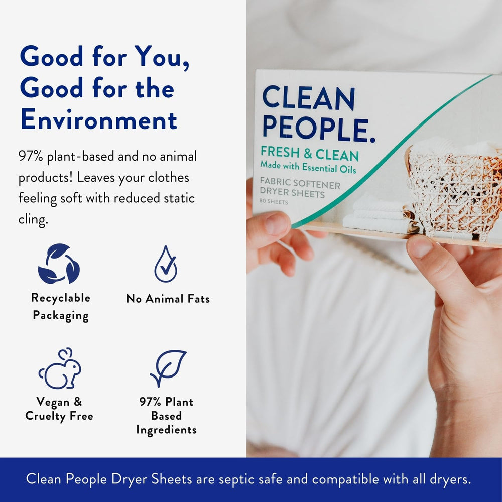 THE CLEAN PEOPLE label and ingredients panel showing plant-based formula