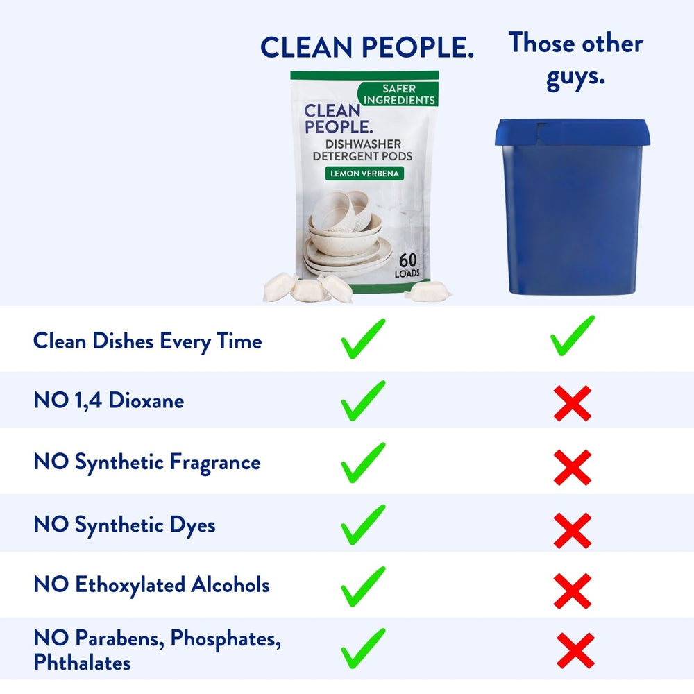 The Clean People pod close-up showing texture and single-dose convenience