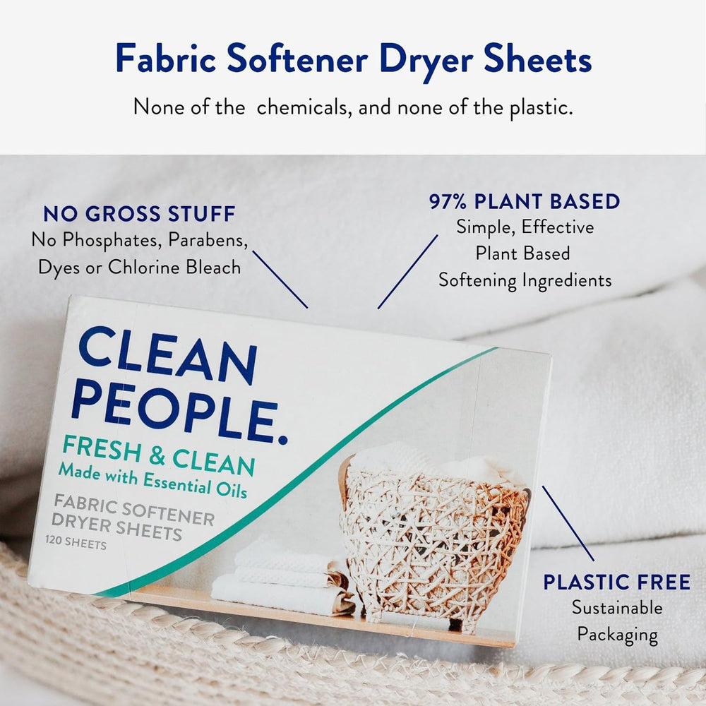 THE CLEAN PEOPLE folded sheet on table illustrating compact, economical supply