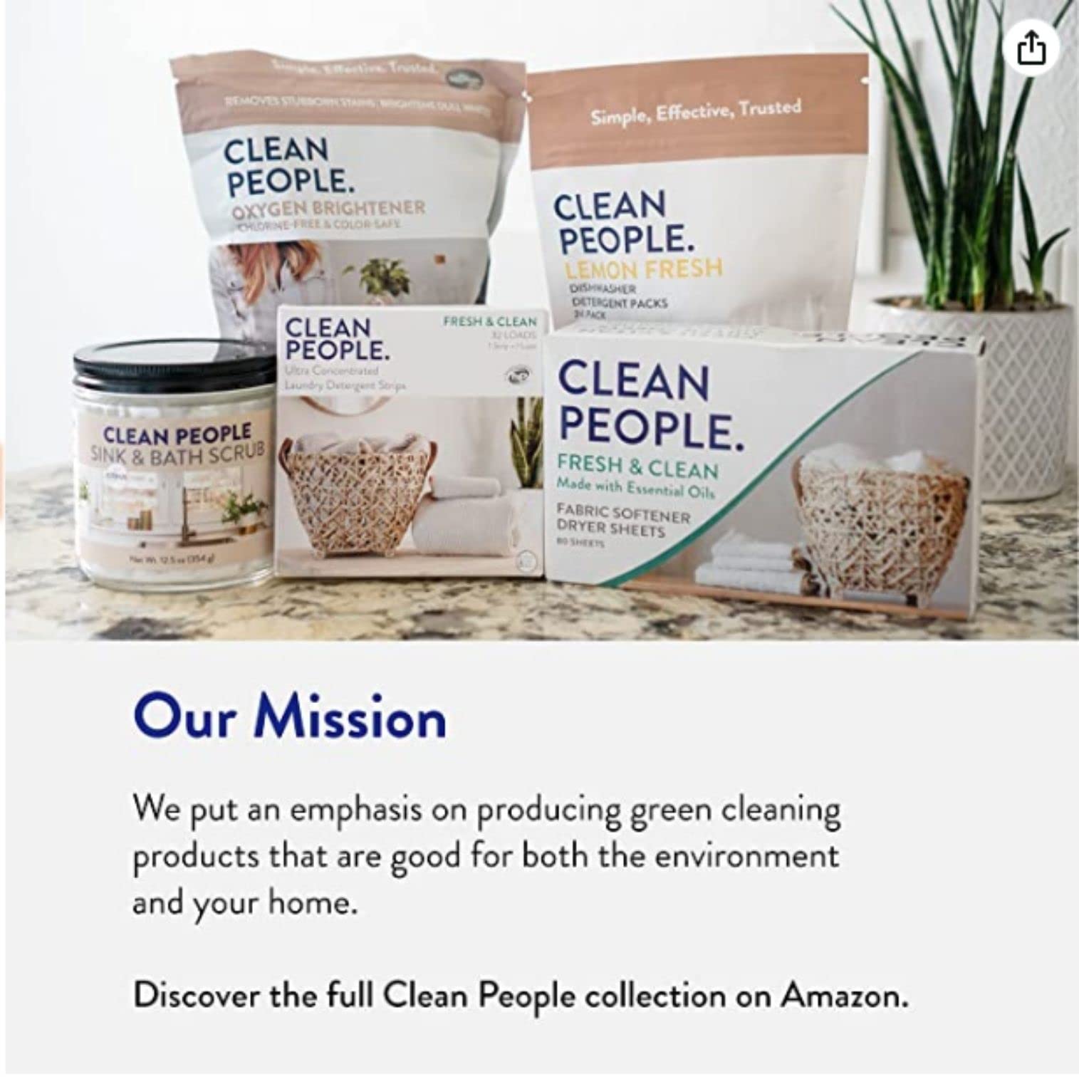 THE CLEAN PEOPLE bottle held by hand to show 12 fl. oz scale and convenience