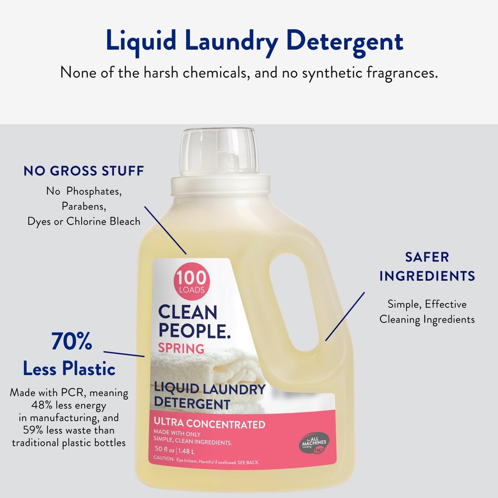 THE CLEAN PEOPLE detergent foam texture close-up showing fast-dissolve benefit