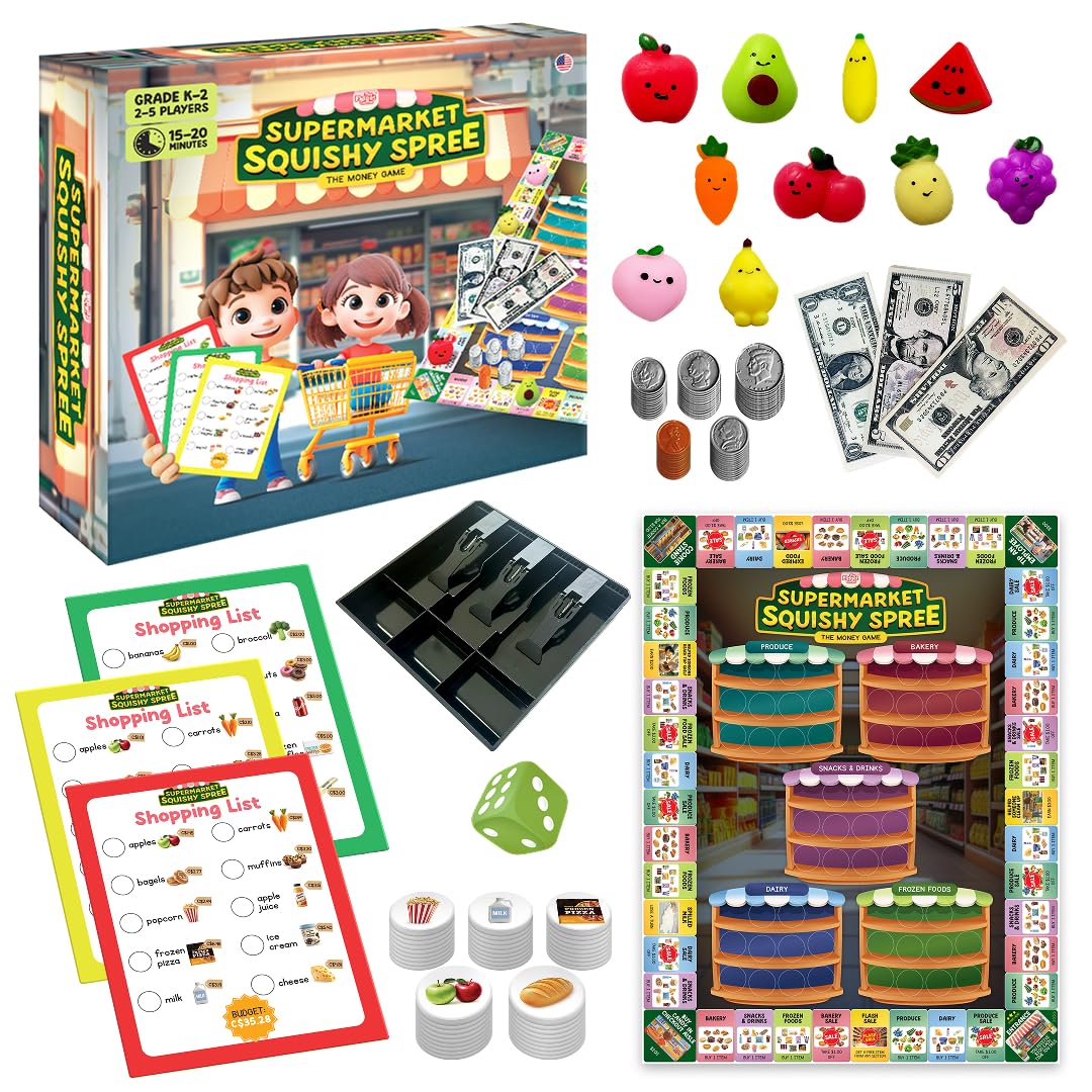 The Fidget Game front packaging showing game components and learning benefits