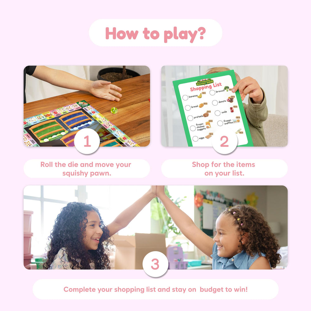 The Fidget Game play money and coins displayed to teach counting skills